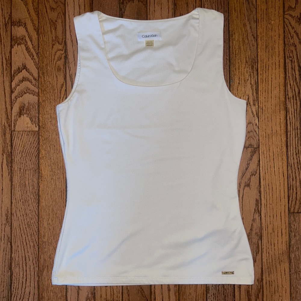 Calvin Klein lined white tank top XS